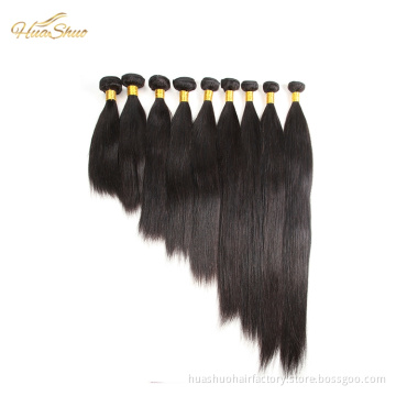 Huashuohair 8inch Silky Straight Wave  Grade Peruvian Hair 8 To 32 Inch 100% Mink Unprocessed Raw Peruvian Virgin Human Hair